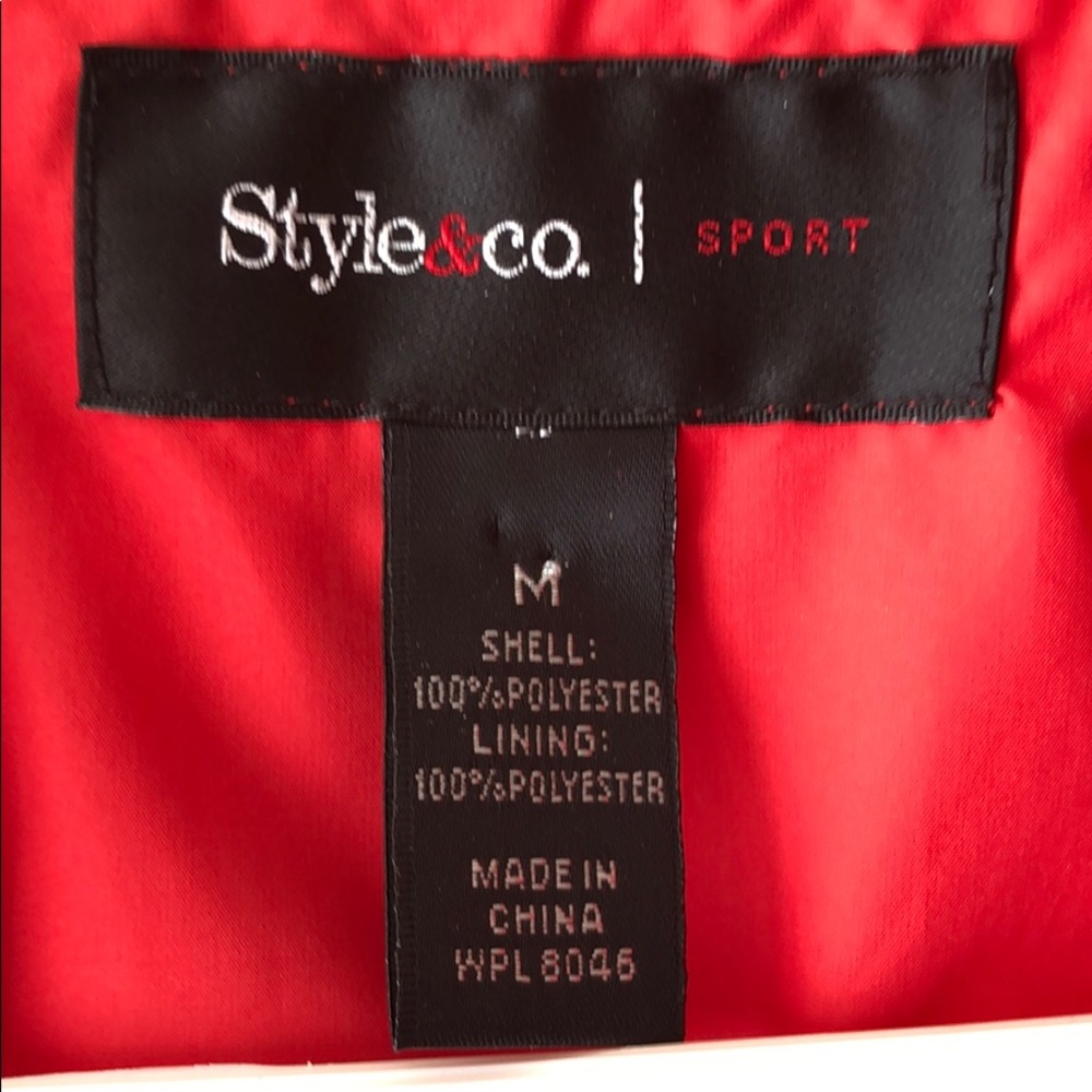 {Style & Co.} -Size M- Coral Coat - Picture 5 of 6